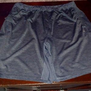 "Like New" GAIAM MEN’S YOGA ATHLETIC TRAINING SHORTS DK GRAY ZIP BACK POCKET XL